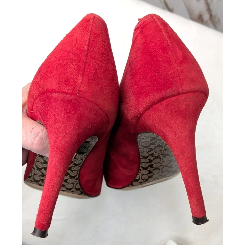 Coach Marjorie‎ Red Suede Heels